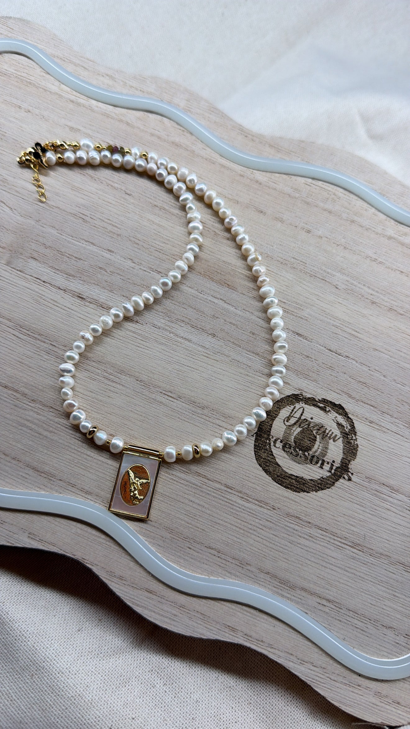 Divine Protection Pearl Necklace šļø