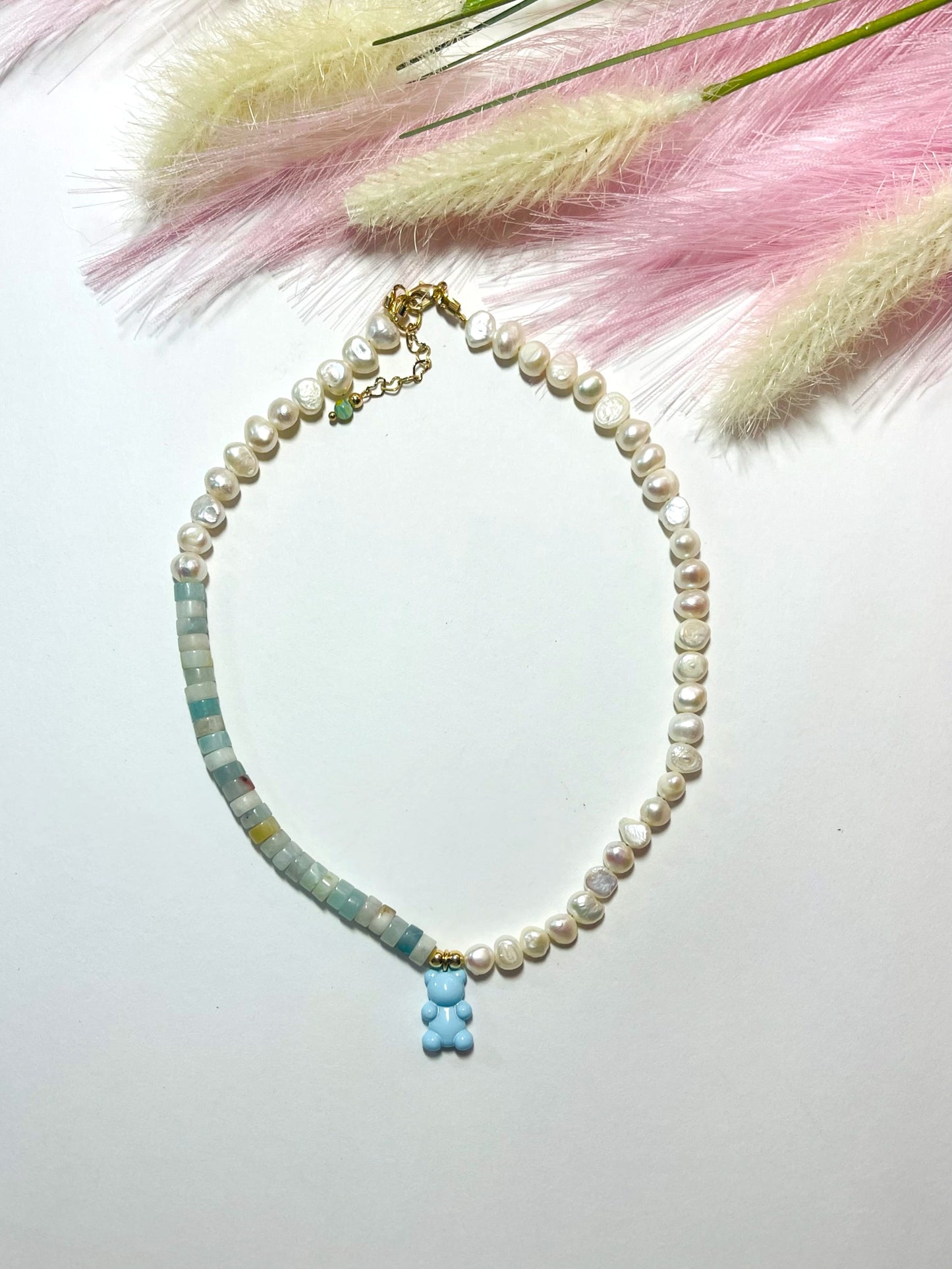 AQUA BEAR NECKLACE