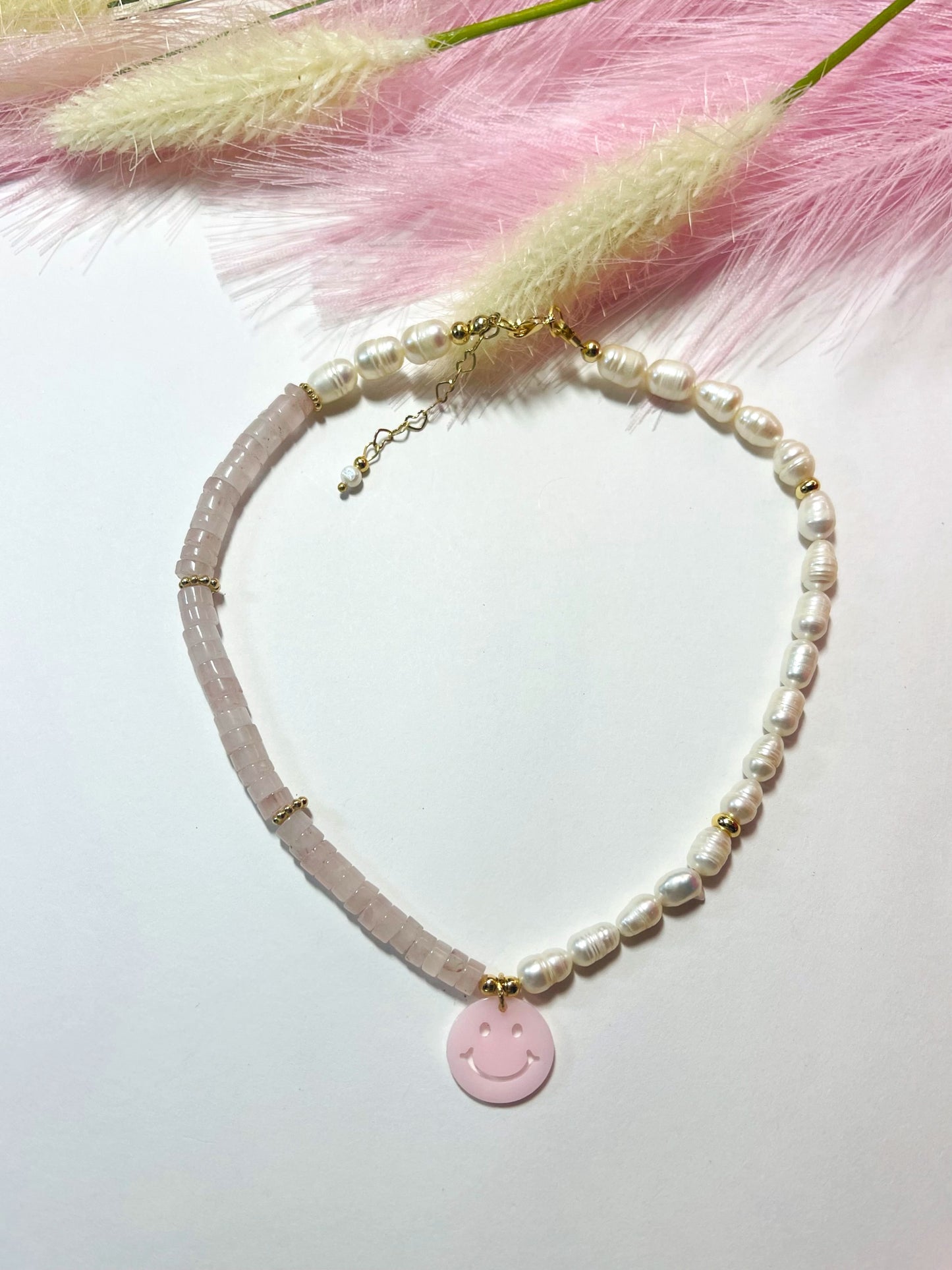 ROSE QUARTZ HAPPY NECKLACE