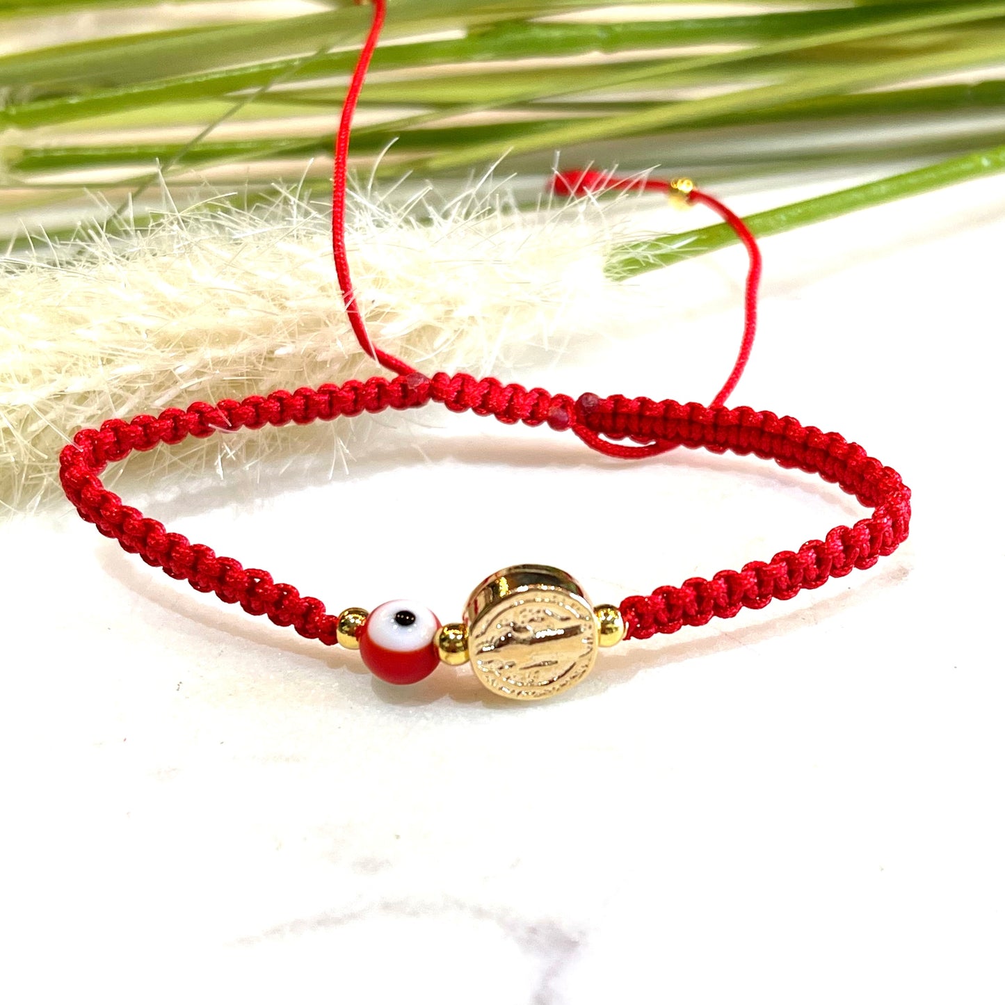 Saint Benedict macrame bracelet