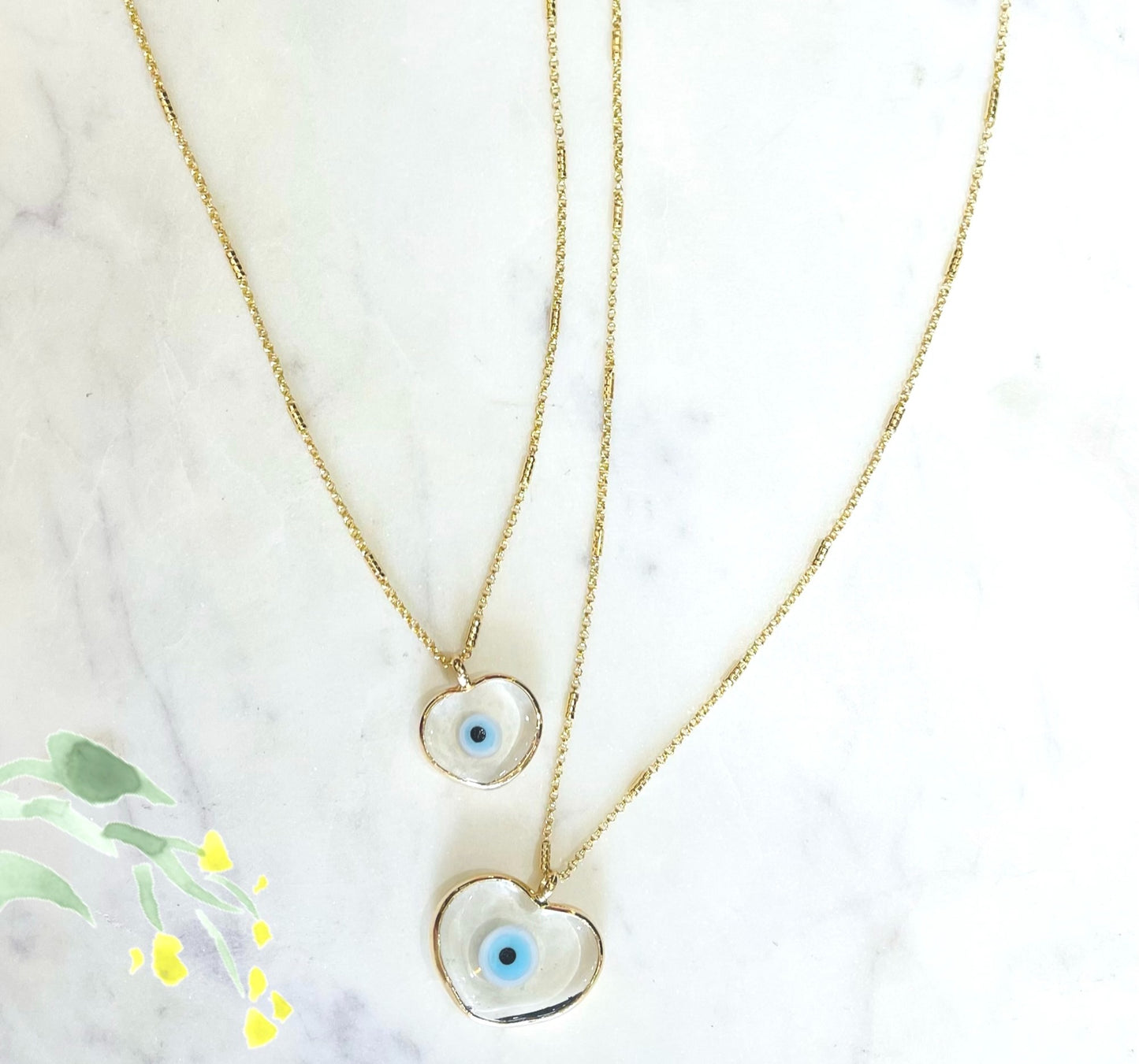 MOM & DAUGHTER HEART NECKLACE