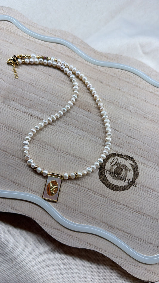 Divine Protection Pearl Necklace 🕊️