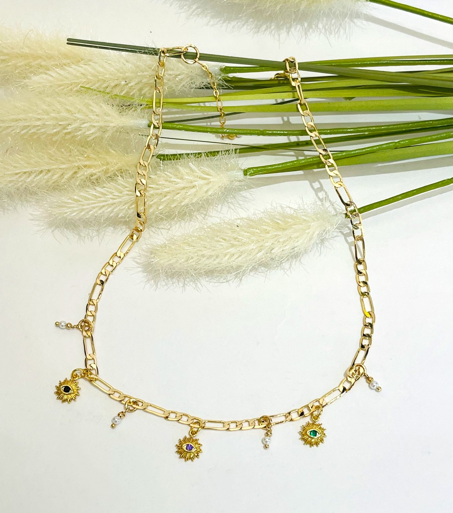 EVIL EYE SUN NECKLACE