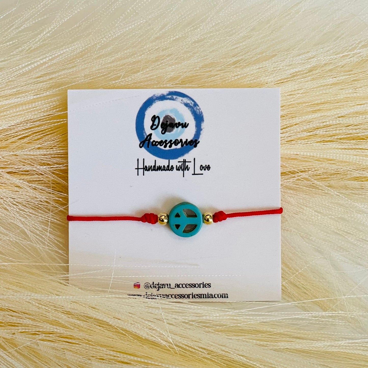 Peace symbol red string