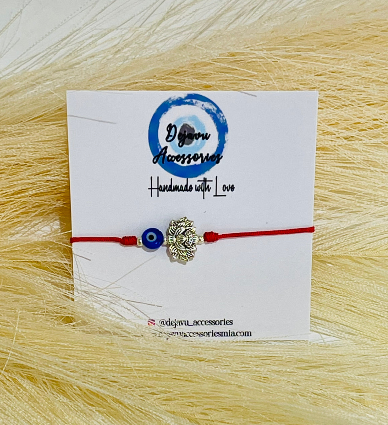 Lotus flower red string