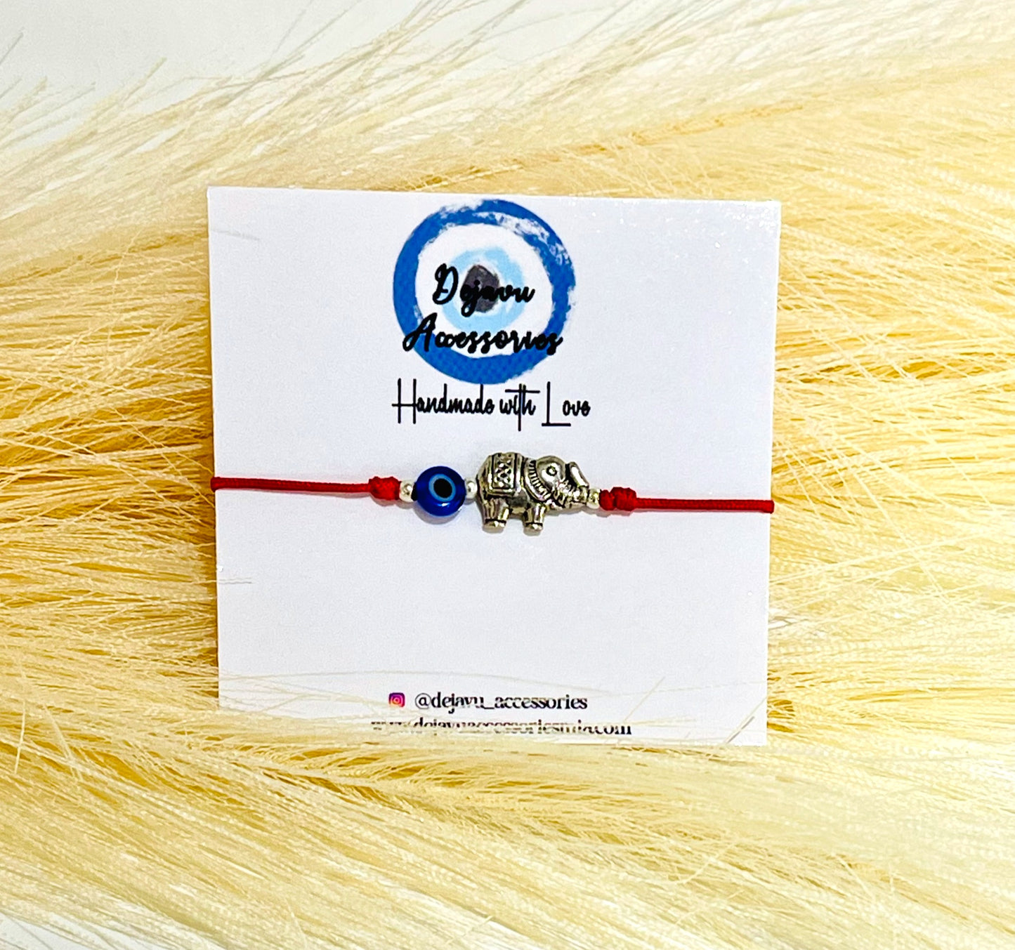 EVIL EYE ELEPHANT KABBALAH BRACELET