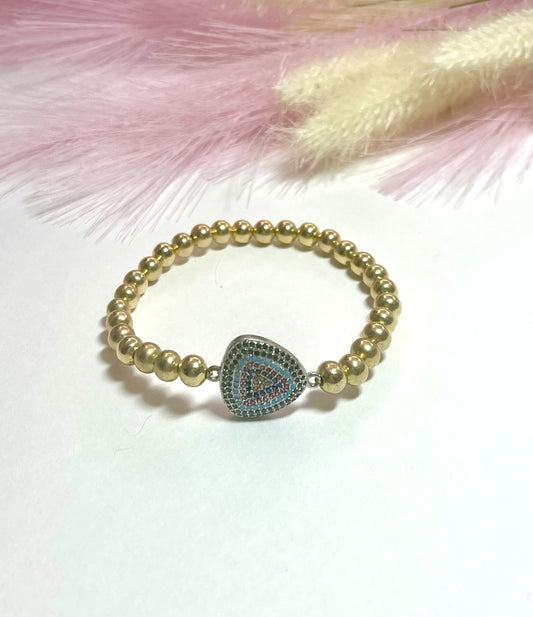 TRIANGLE EVIL EYE BRACELET