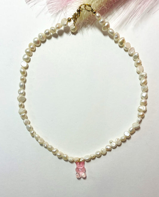 PINK BEAR NECKLACE