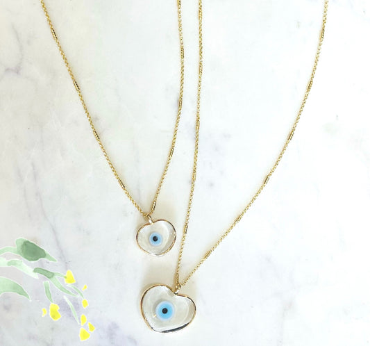 MOM & DAUGHTER HEART NECKLACE