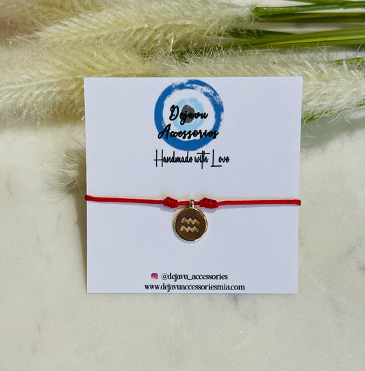 ZODIAC RED STRING ( Aquarius )