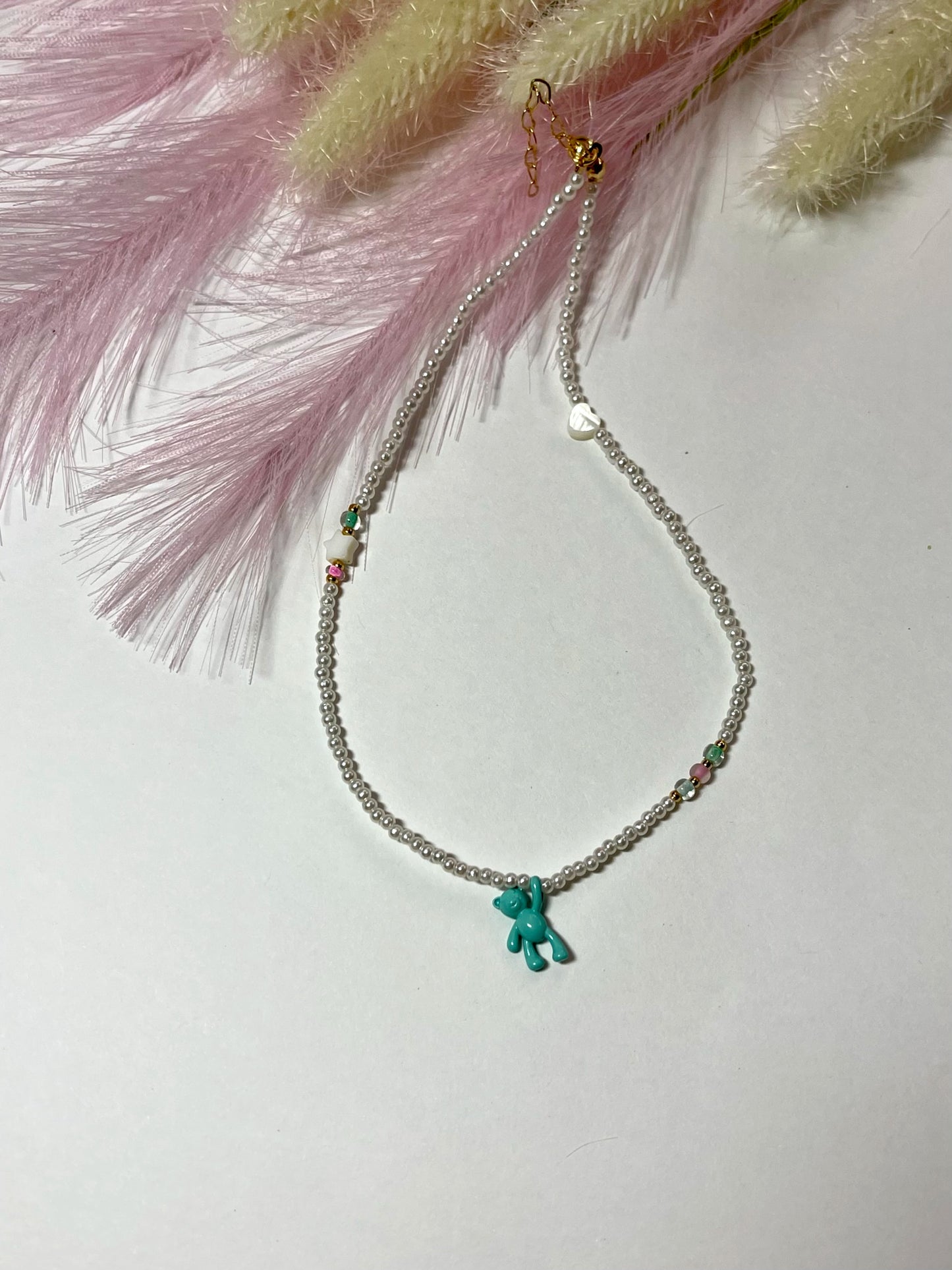 HANGING BLUE BEAR NECKLACE