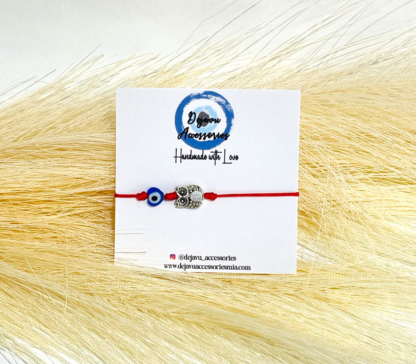 EVIL EYE OWL KABBALAH BRACELET